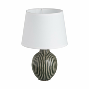 Tamno zelena stolna lampa keramicka s tekstilnim sjenilom (visina 28 cm) – Casa Selección