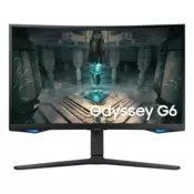 Samsung LS27BG650EUXEN Odyssey G6 Gaming monitor, 27 VA, Zakrivljen, 2560x1440, GtG, HDMIx2, DP, USB, Freesync, Crni