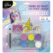 Set boja za lice i dodataka Kidea - Unicorn, 6 boja