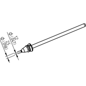 Ersa Ersa 0742ED1225H/SB Odspajkalna konica Koničast Dolžina konice 79.25 mm Vsebina, količina, vsebina količinskih enot na prodajno
