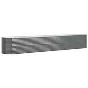 Vidaxl Visoka greda iz cinkanega jekla 440x80x68 cm antracit