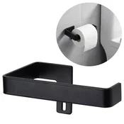 IKEA SKOGSVIKEN Črn nosilec za toaletni papir, IKEA kovinski nosilec za steno