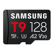 Samsung T9/Micro SDXC/128GB/UHS-I U3 / Class 10/+ adapter/črna MB-MH128T/WW