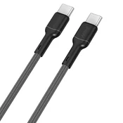 DUDAO USB-C PD kabel 240 W, 2 m – črn