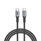 USB kabel, USB-C na USB-C, 1,2 m, 60 W, VERBATIM, crni 31845