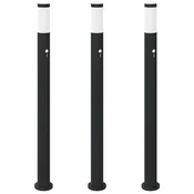 vidaXL vidaXL Stebričke s senzorjem 3 kosi 110 cm nerjaveče jeklo IP44, (5000296962)