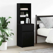 Nocni ormaric crni 39x35x125 cm od konstruiranog drva