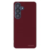 Silikonski prozorni ovitek za Samsung Galaxy S25 5G - Burgundy red