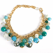 BRANIC JEWELRY Narukvica sa smaragdno zelenim kristalima Emerald