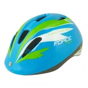Kaciga FORCE Fun Stripes decija plavo zelena