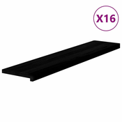 Gazišta stepenice 16 kom tamnosmedi 120x25x2 cm masivna hrast