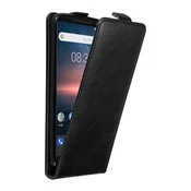 Cadorabo Cadorabo Ohišje, združljivo z Nokia 8 Sirocco v nočna črna - Zaščitni ovitek v obliki flipa z magnetnim zapiranjem, (20564414)
