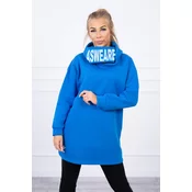 Padded hoodie purple blue