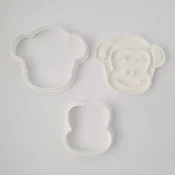 KREATIVNI SLATKIŠI Modla za kolace i ukrase Majmun, 5 cm, Bela