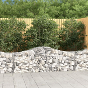 Lucne gabionske košare 4 kom 200x50x60/80 cm pocincano željezo
