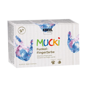 Bleščeče otroške prstne barve MUCKI | komplet 6 x 500 ml