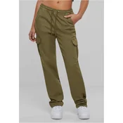 Womens high-waisted twill trousers Cargo Tiniolive