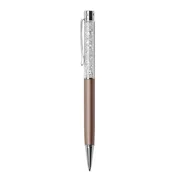 Kemični svinčnik, rožnato zlato, z belimi kristali SWAROVSKI®, 14 cm, ART CRYSTELLA®