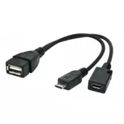 Gembird A-OTG-AFBM-04 USB OTG AF + Micro BF to Micro BM cable, 0.15 m