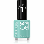 Rimmel Super Gel gel lak za nohte brez uporabe UV/LED lučke odtenek 093 Peppermint Promise 12 ml