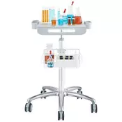 VEVOR Medicinski voziček višinsko nastavljiv 63x56x68-109 cm bel