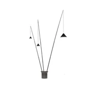 Vibia LED-stoječa svetilka NORTH, črna, 3-žarnica, kovina, 927 - Dnevna soba/jedilnica - Dizajn - Plastika
