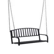 Homestar Vrtna gugalnica klop za 2 osebi 127x60x53 cm črn kovinski