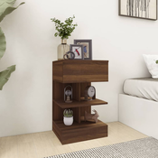 Nocni ormaric boja smedeg hrasta 40x35x65 cm konstruirano drvo