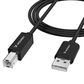 WOZINSKY Kabel za pisac i skener USB-B - USB-A 480Mb/s 2m - crni