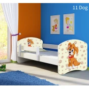 Dječji krevet ACMA s motivom, bočna bijela 180x80 cm 11-dog