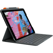 LOGITECH Slim Folio Bluetooth Keyboard and Case iPad 7th/8th Generation Gray