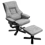 Homestar Naslanjač z naslonjalom za noge 78x825x109 cm Siva