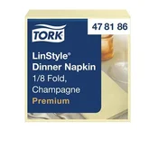 Serviete, industrijsko kompostabilne, 1/8 prepognjene, 1-slojne, 39x39 cm, Premium, TORK LinStyle, šampanjec