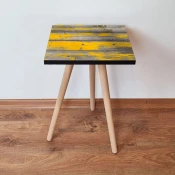Hanah Home Klub sto Shp380, 35x42x35 cm, Sivo-žuti