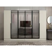 Hanah Home ormar sa reflektujucim staklom Nisa 20621, 270 cm, pešcar
