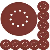 shumee BRUSNI PAPIRNI DISK ZA ŽIRAFO 10 LUKENJ 225 mm P 220 10 kosov NA PLATNU
