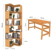 HANAH HOME Studijski sto i polica za knjige CPT4802 150