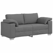 Vidaxl Dvosobni kavč Temno siva 180 cm blago