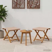 vidaXL Ležalnik 2 pcs Trdna Eukaliptusova Les Taupe