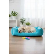 Paws & Whiskers Krevet za ljubimce Kare, 90 × 75 × 18 cm, Plavi