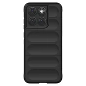 AVIZAR Ovitek za Motorola Edge 70 Fusion s silikonsko teksturo reliefa, Črna, (5000275439)