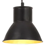 Vidaxl Viseča svetilka 25 W črna okrogla 17 cm E27