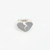 Prstan TwoJeys Broken Heart Ring Silver 54 mm