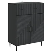 Vidaxl Strani šal Črna 66 x 34,5 x 89,5 cm Inženirski les
