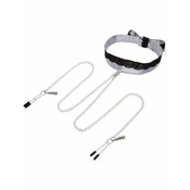 Fifty Shades of Grey - Play Nice Satin & Lace Collar & Nipple Clamps