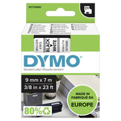 Dymo originalna traka za ispis naljepnica, Dymo, 40913, S0720680, crni ispis/bijela podloga, 7m, 9mm, D1