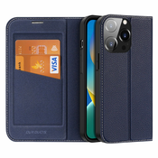 DUX DUCIS Skin X2 – preklopna torbica za iPhone 14 Pro - modra