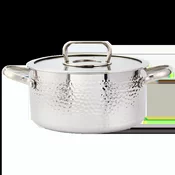 Zilan Lonec s steklenim pokrovom, 20 cm, troslojna posoda - ZLN1313