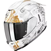 Scorpion EXO-1500 Air Apus full face motociklisticka kaciga biserno bijela-sivo-zlatna