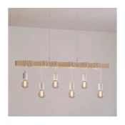 Eglo 43705 - Lestenec na vrvici TOWNSHEND 6xE27/60W/230V - FSC certifikat